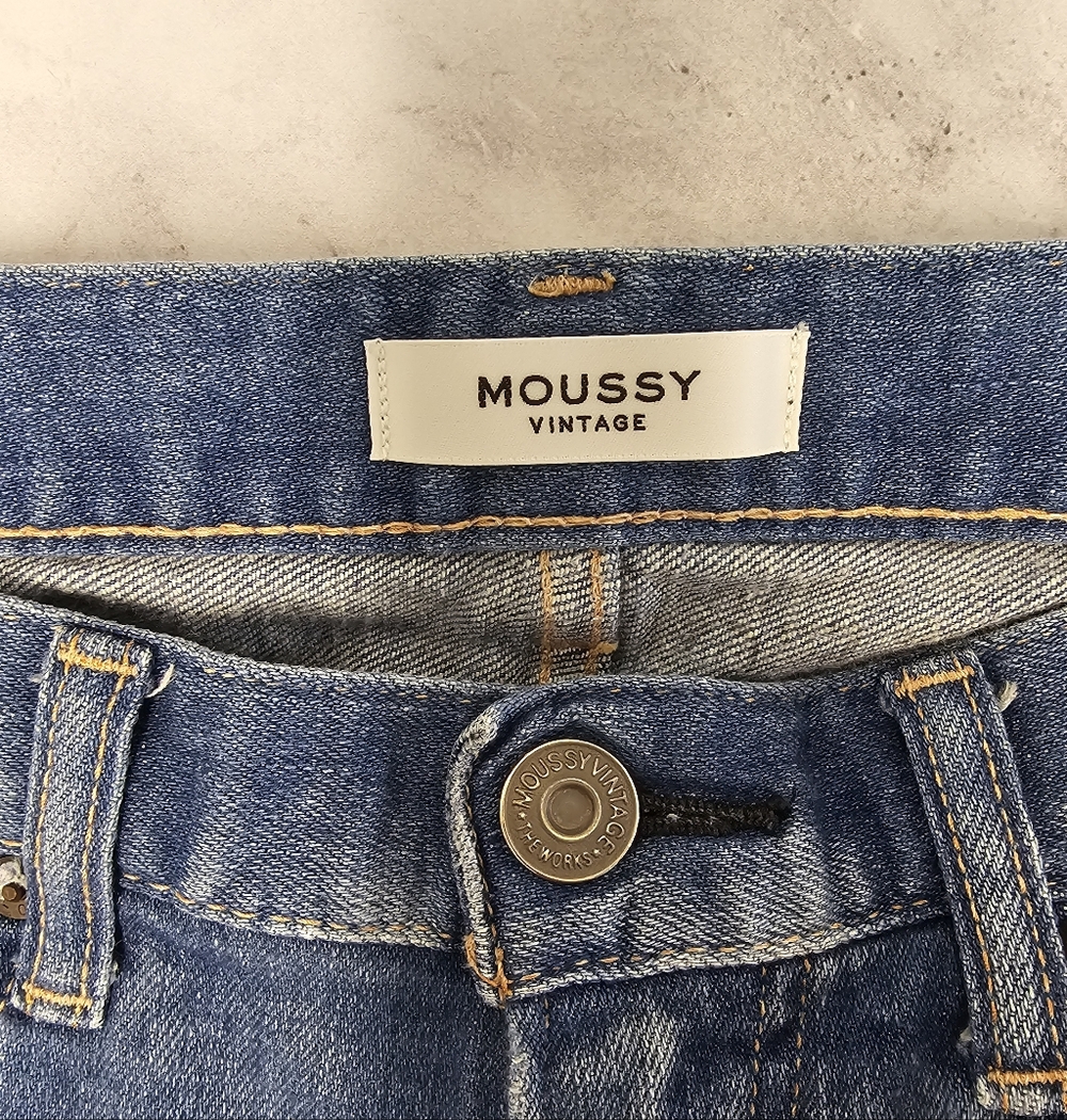 Moussy Vintage Mid Rise Distressed Y2K Skinny Ankle Light Blue Jeans 27 Preowned - Picture 8 of 10